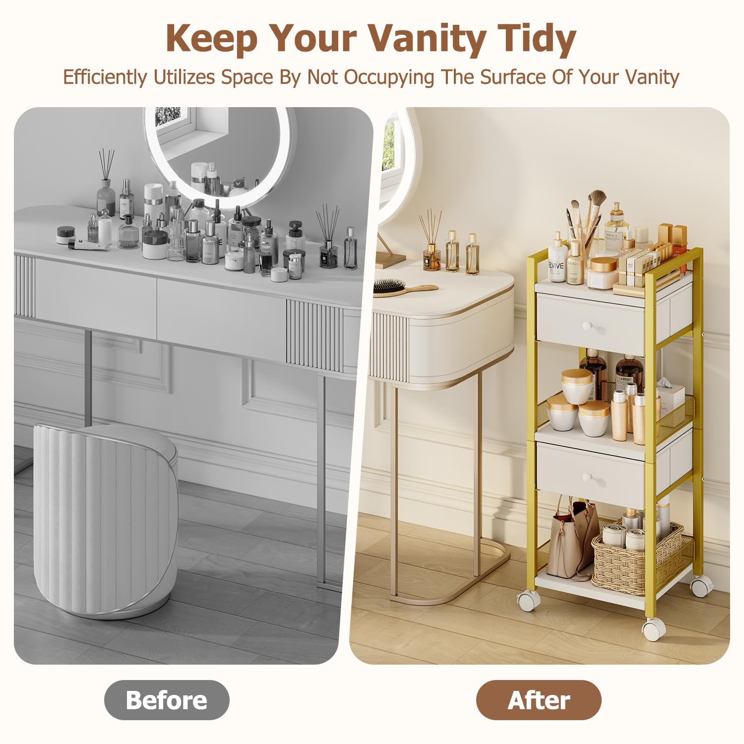 Flycity nail polish display on cart facilitates easy selection and visibility.