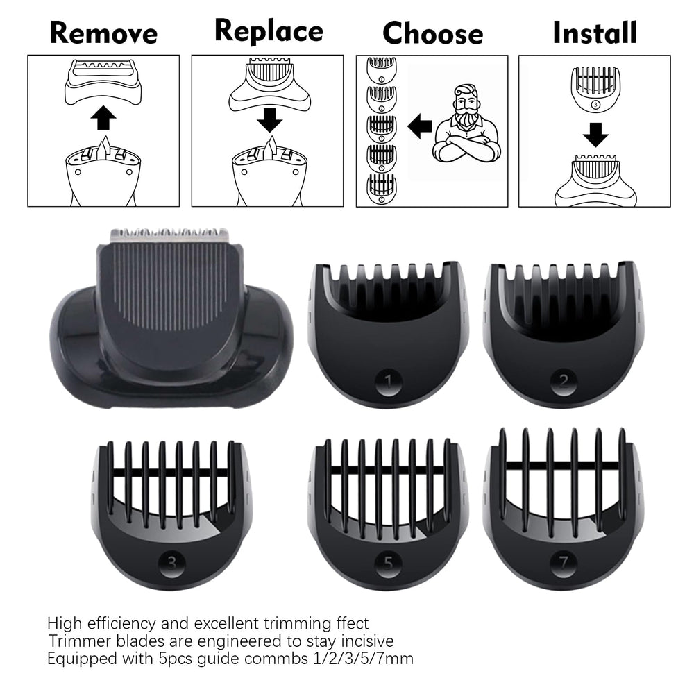 Flylin beard-trimmer-attachment durable-abs-material highlight long-lasting performance.