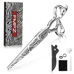 FMPZ hair cutting scissors 6 inch convex blade for ultra-smooth cuts