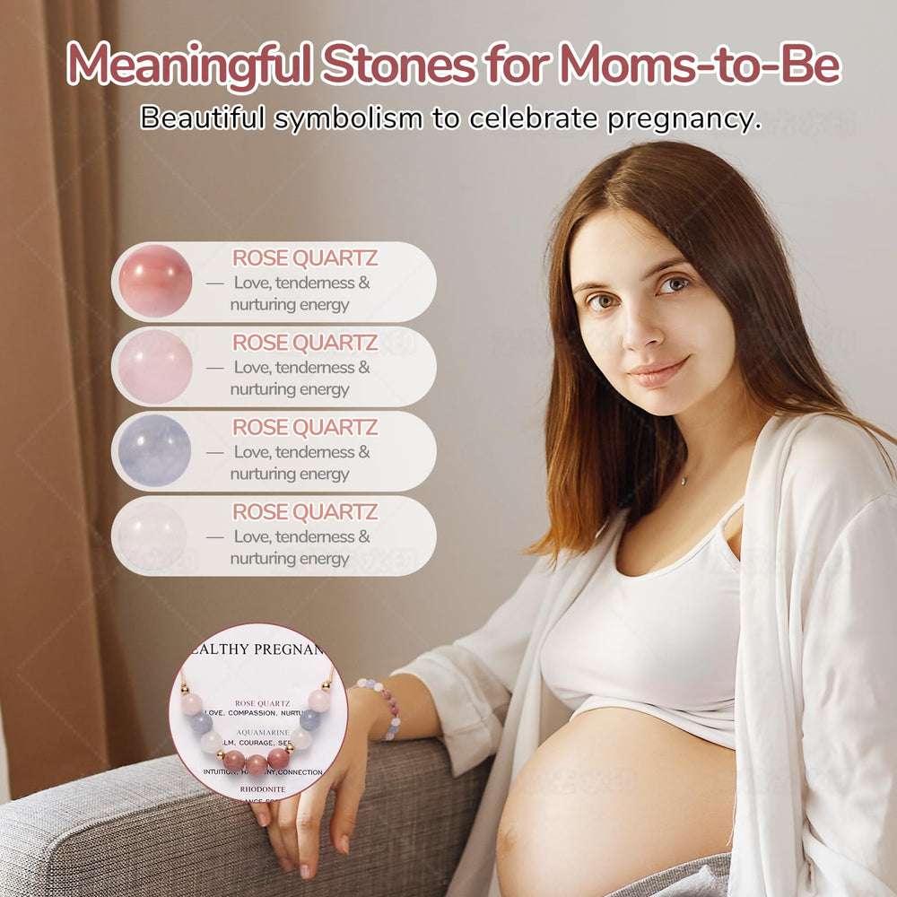 FNETDY moonstone necklace symbolizing new beginnings and support for mom-to-be.