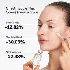 Fneute ampoule applied on the face for quick absorption and smooth texture