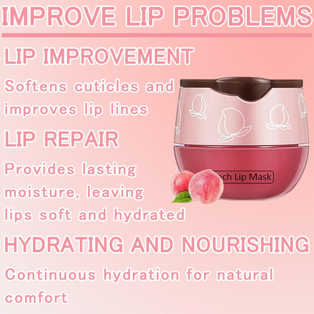 FNOLECY Peach lip balm stick with mint for gentle healing