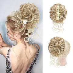 Foaoit Claw Clip Messy Bun in dirty blonde secures a polished look quickly