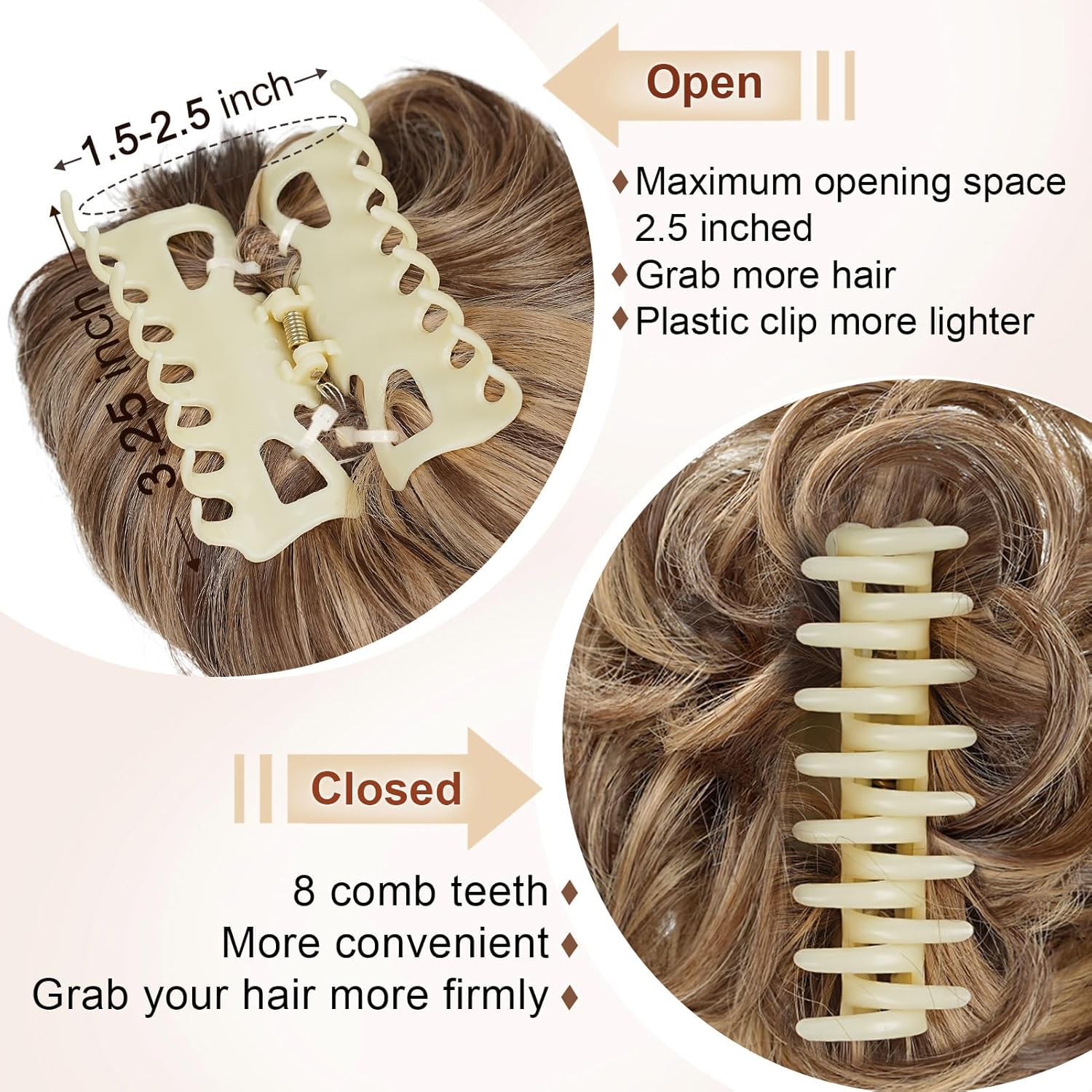 Foaoit daily-use ponytail bun ideal for casual or formal looks.