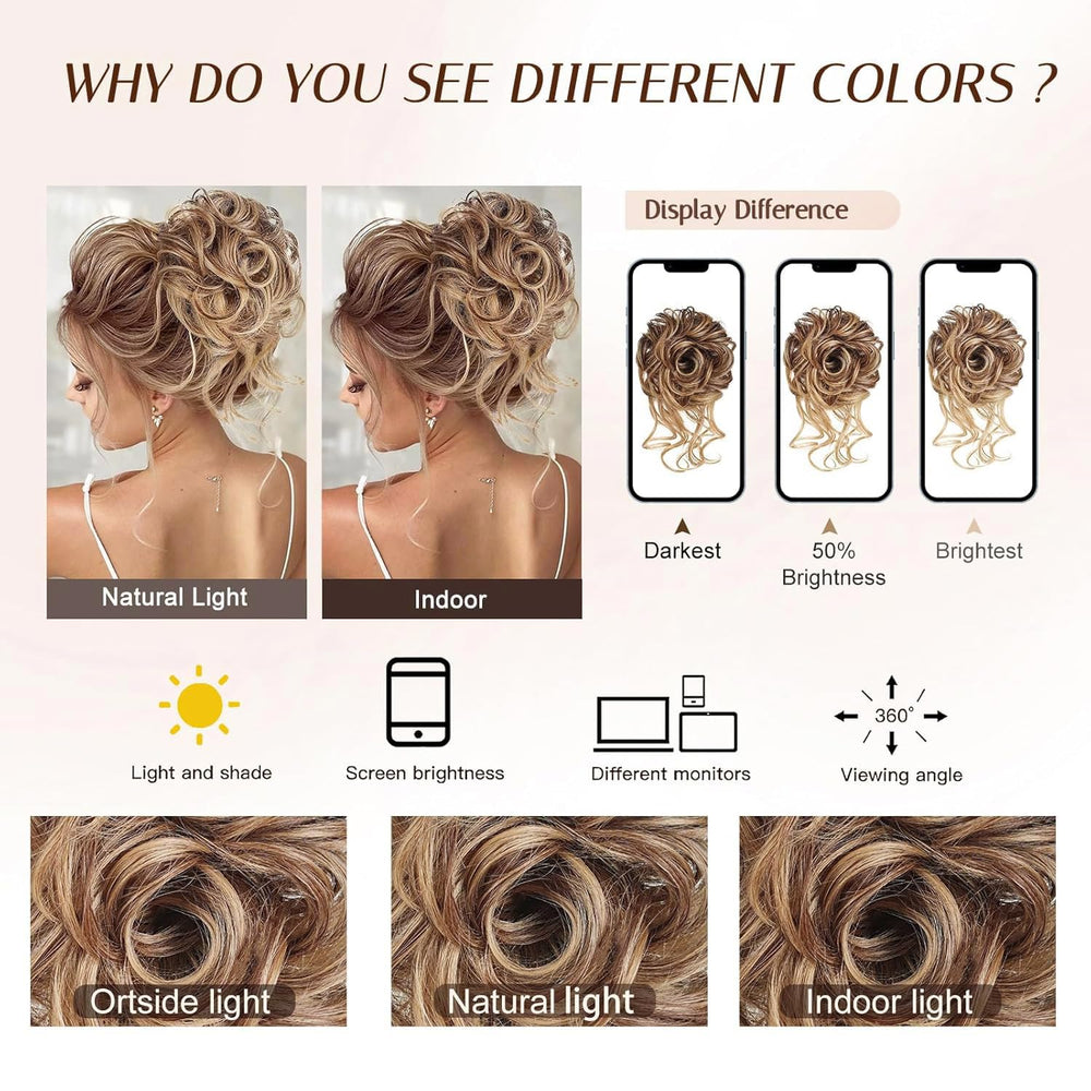 Foaoit detachable claw clip bun for quick removal and versatile styling.