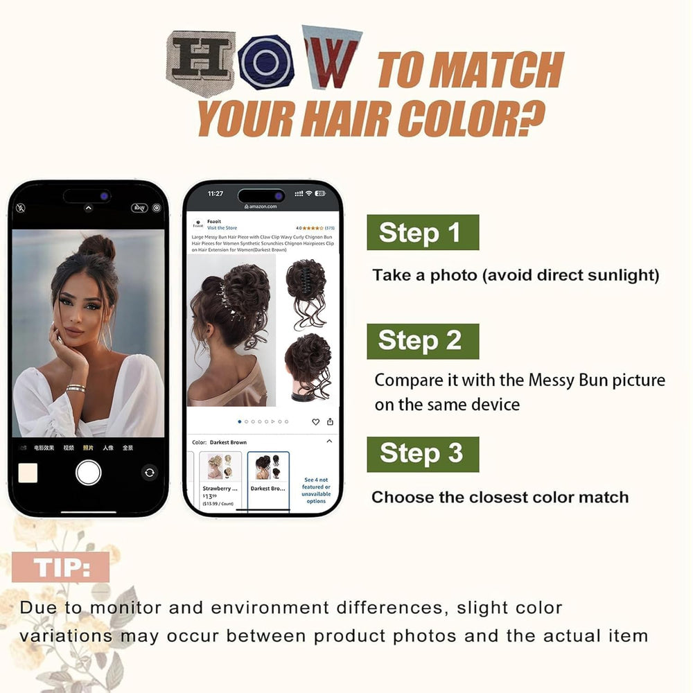 Foaoit detachable clip option lets you switch to classic bun