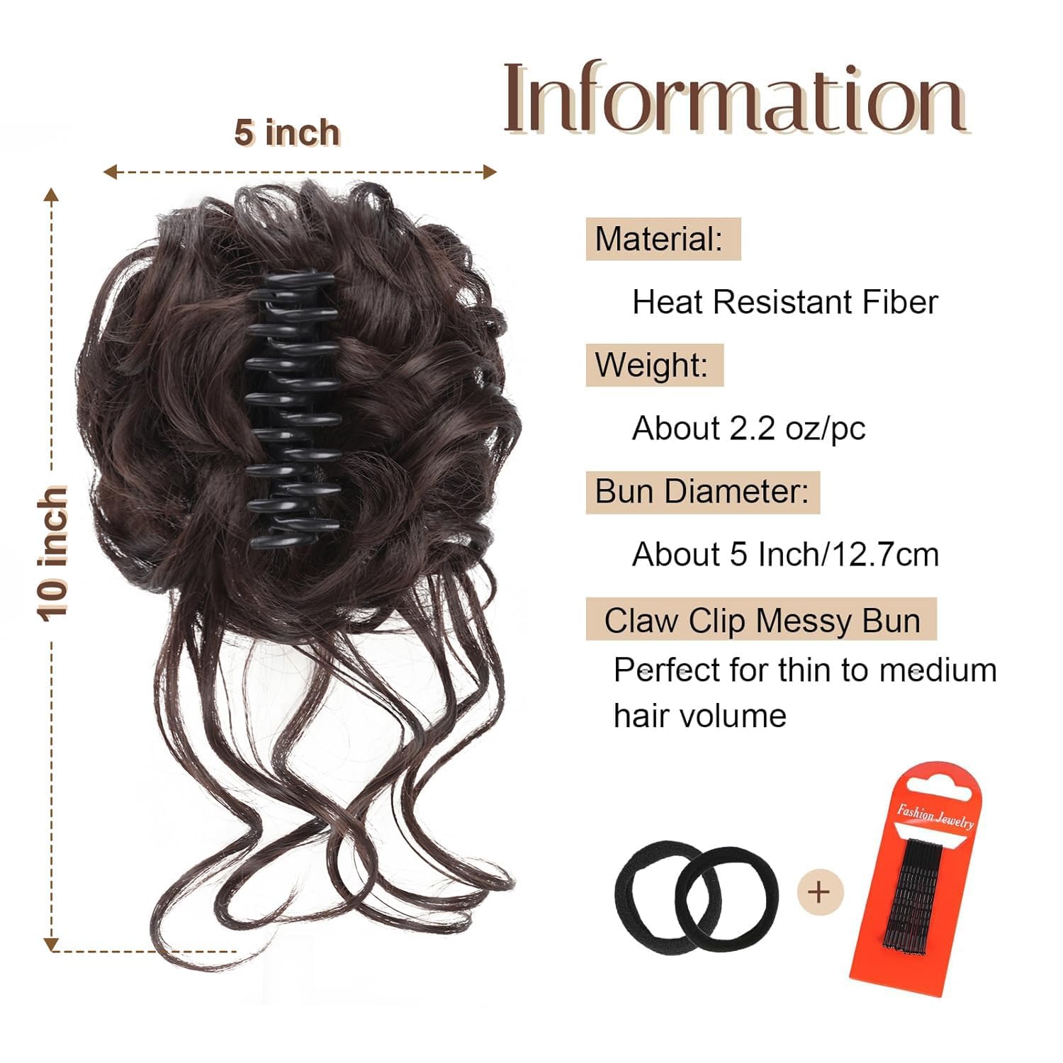 Foaoit light brown blend hair piece complements lighter tones with subtle shine