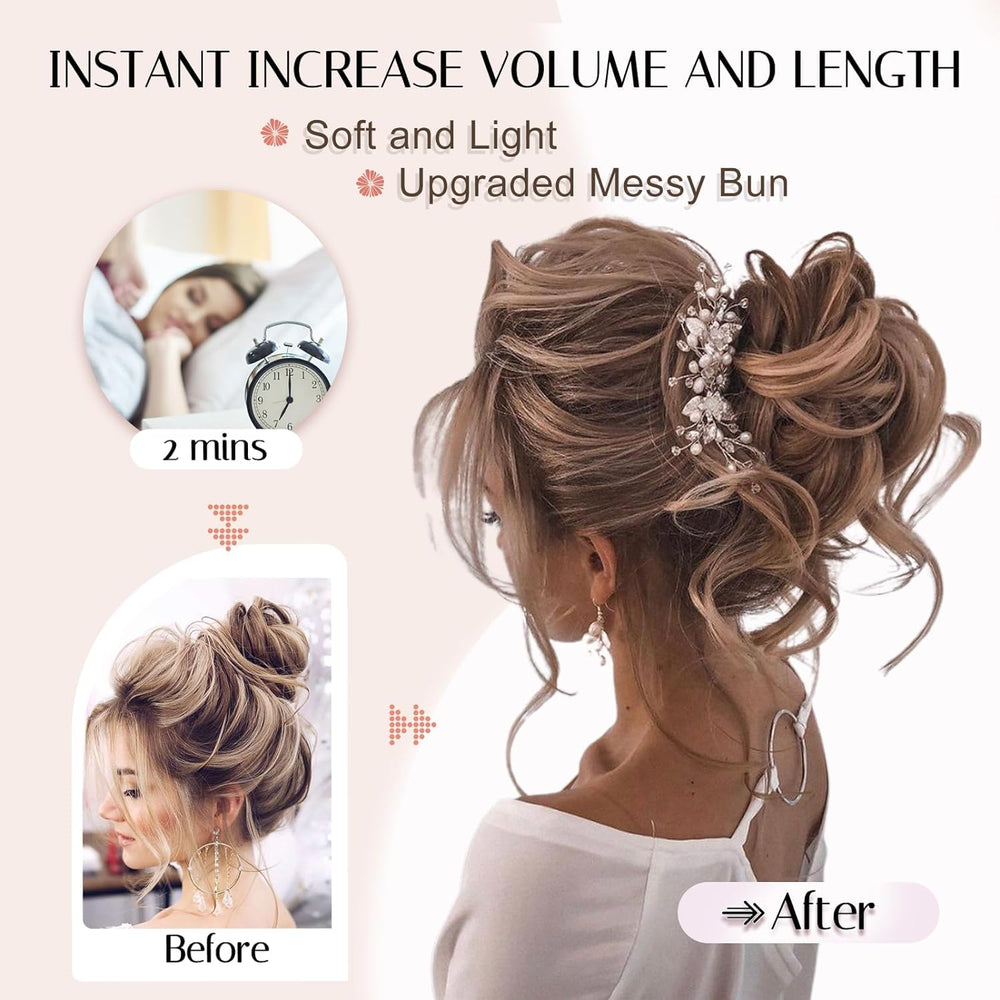 Foaoit soft-glossy bun adds shine and fullness to thin hair.