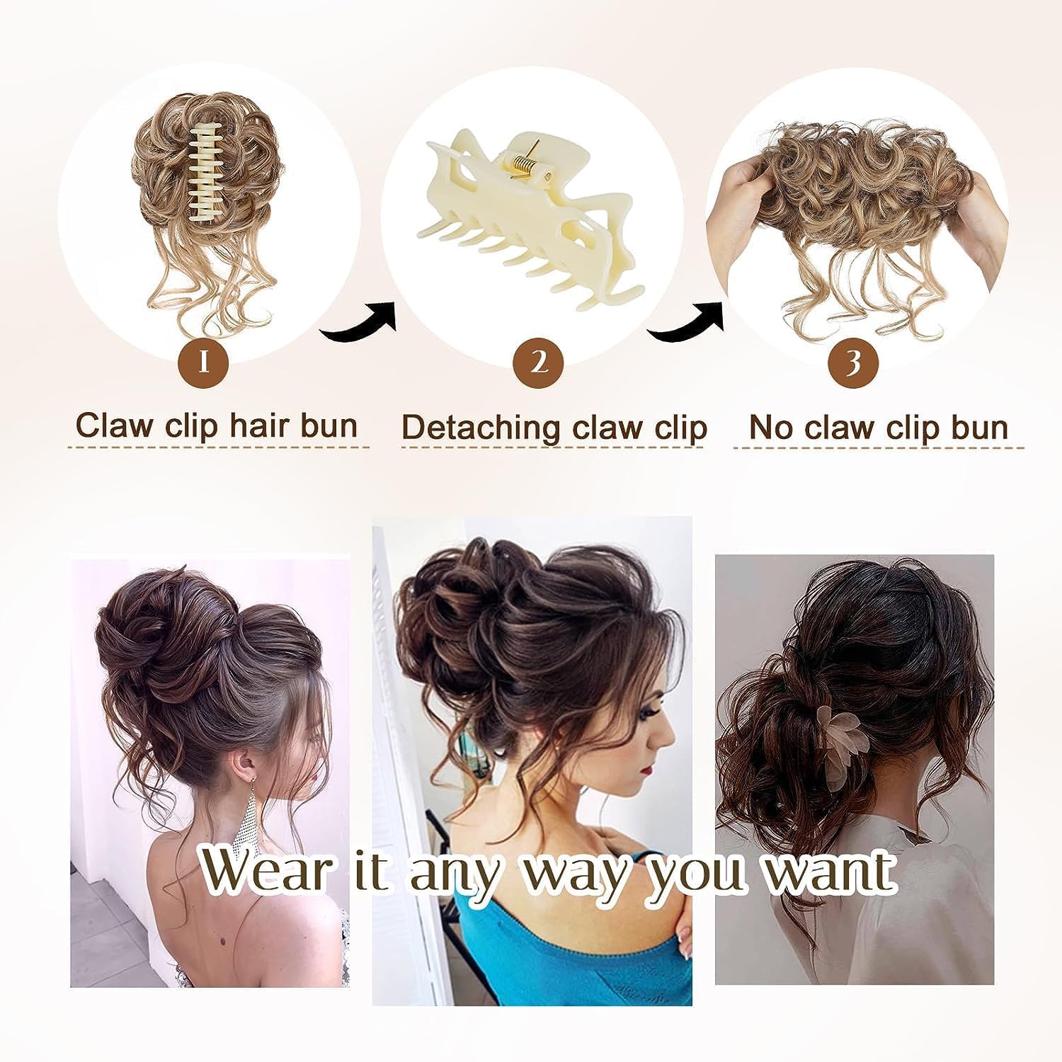 Foaoit Synthetic Hair Messy Bun offers soft texture and comfort