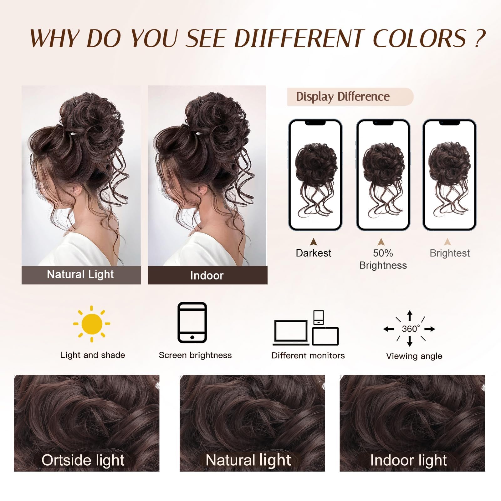 Foaoit hair piece ideal for weddings, proms, cosplay and concerts