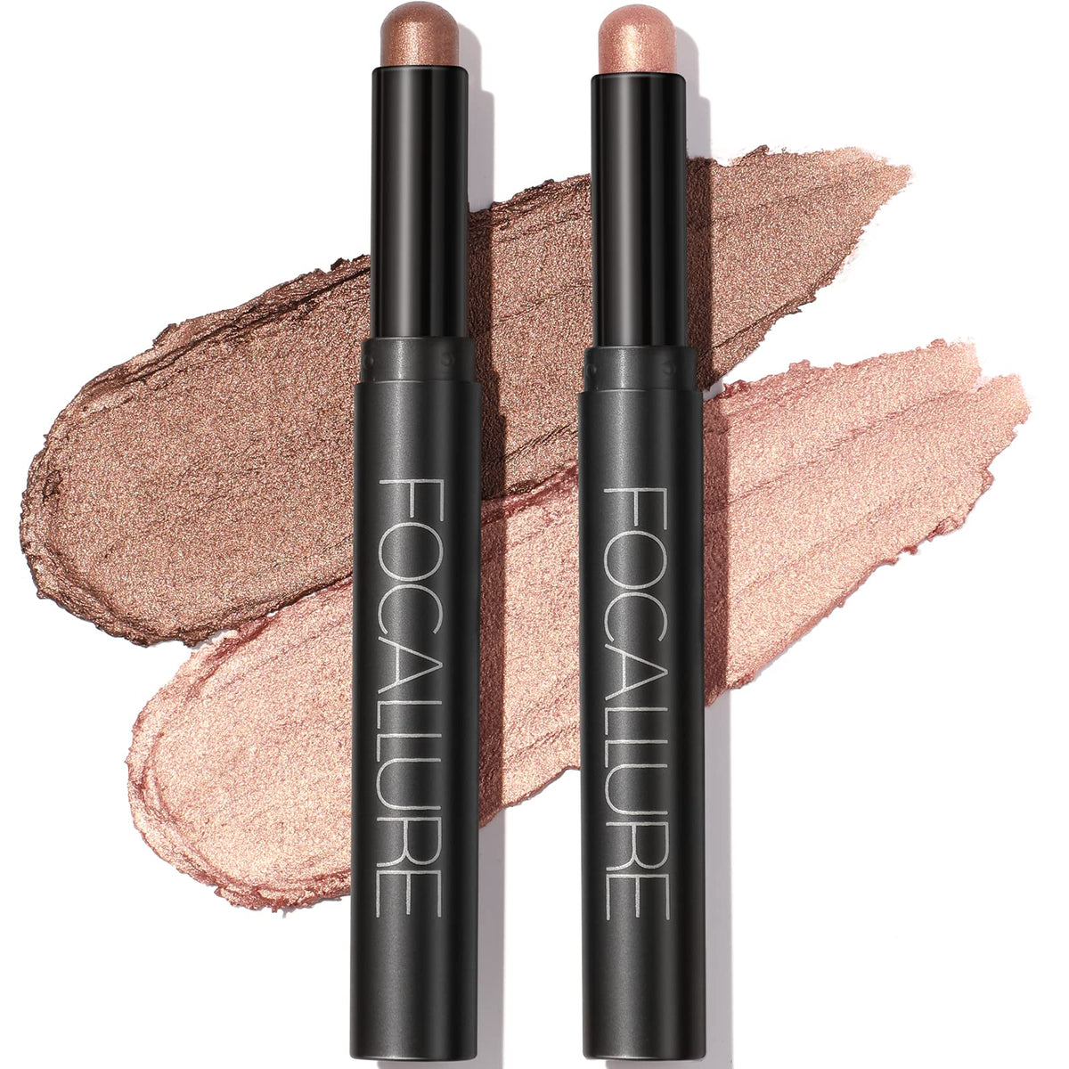 FOCALLURE 2 Pcs Cream Eyeshadow Stick close-up shows creamy texture for easy blending.
