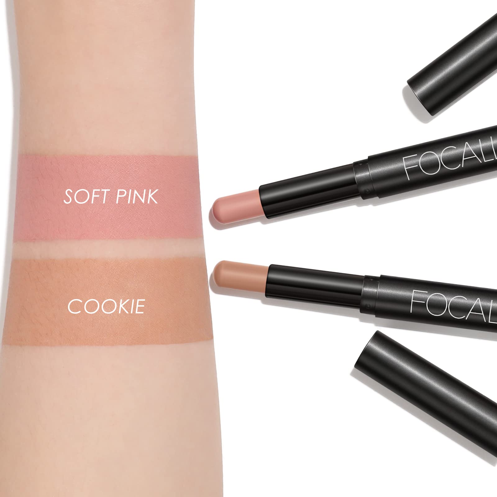 FOCALLURE dual-use sticks work as liner and highlight