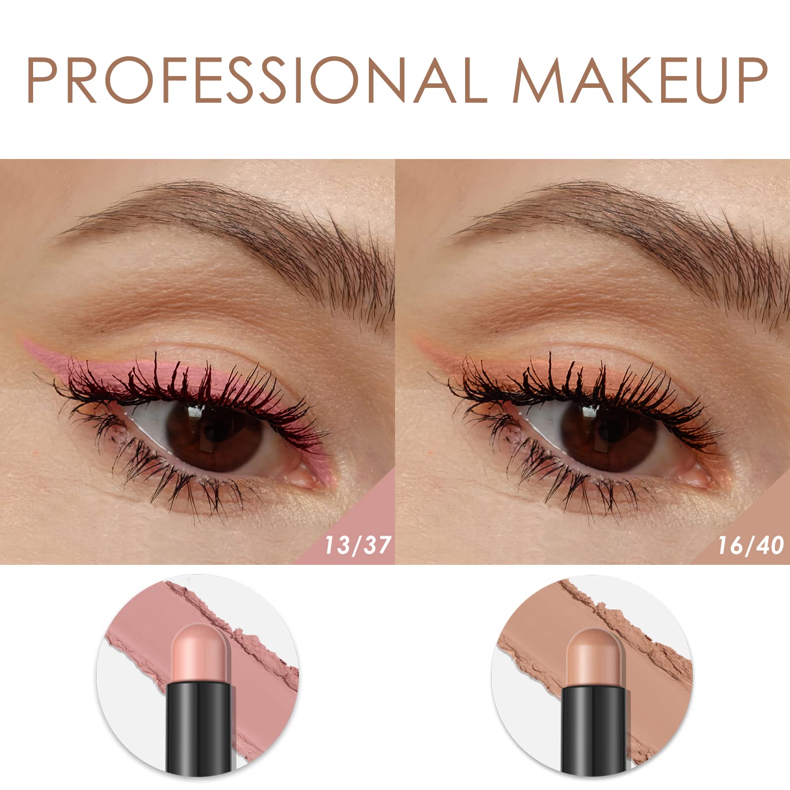 FOCALLURE base shade 13 and shade 16 add depth and dimension