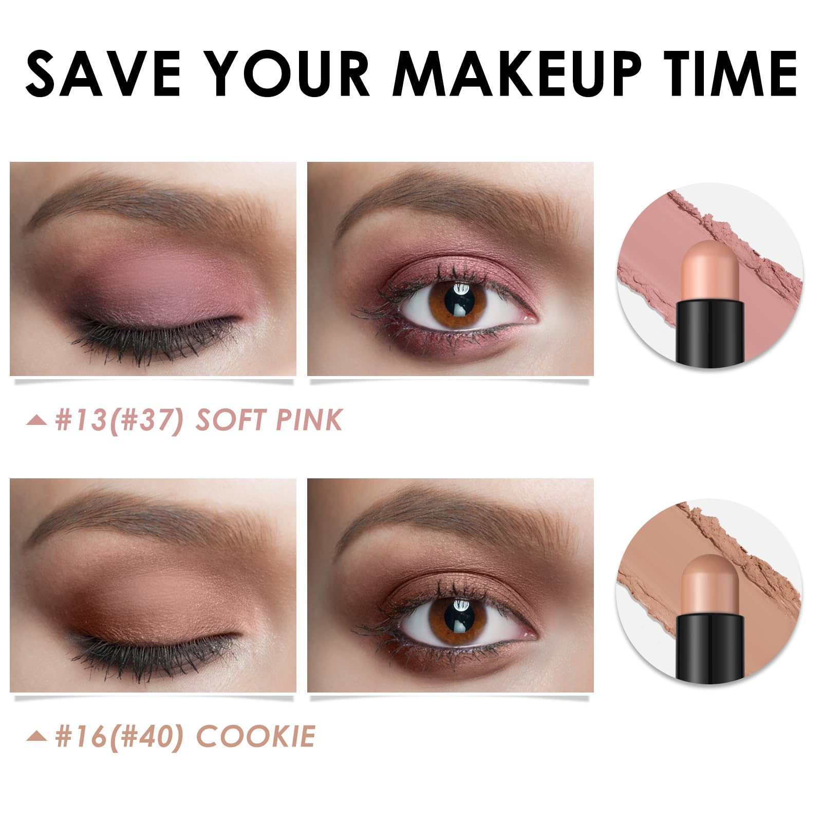 FOCALLURE crease-proof formula lasts up to 12 hours on the eyelids