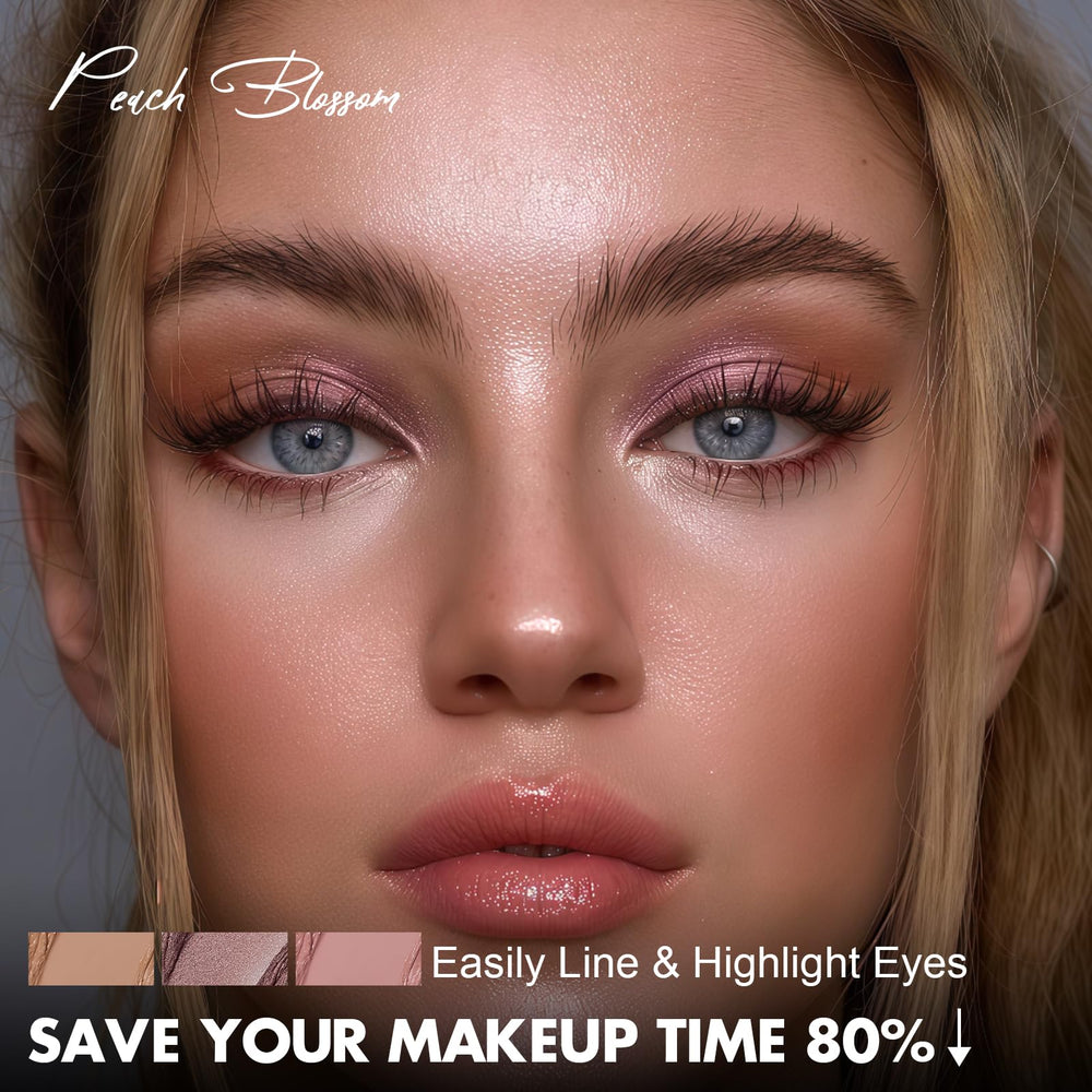 FOCALLURE Peach Blossom shimmer finish eyeshadow sticks for radiant eyelids and long wear