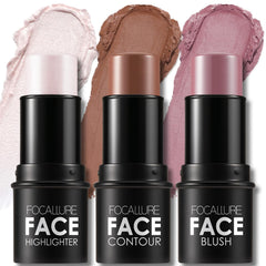 FOCALLURE 3Pcs Contour Kit set for quick sculpting and a fresh glow.