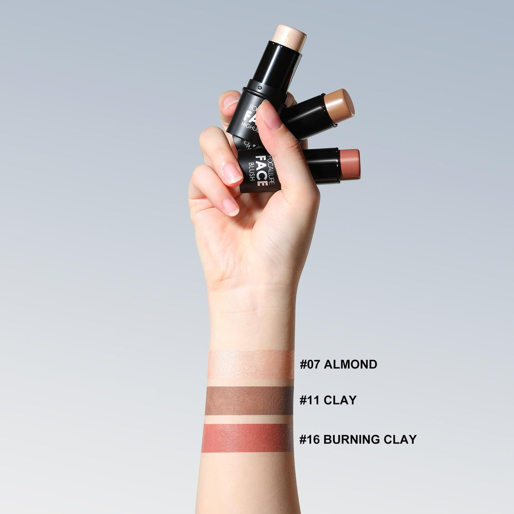 FOCALLURE contour sticks bronzer application delivers sun-kissed warmth.