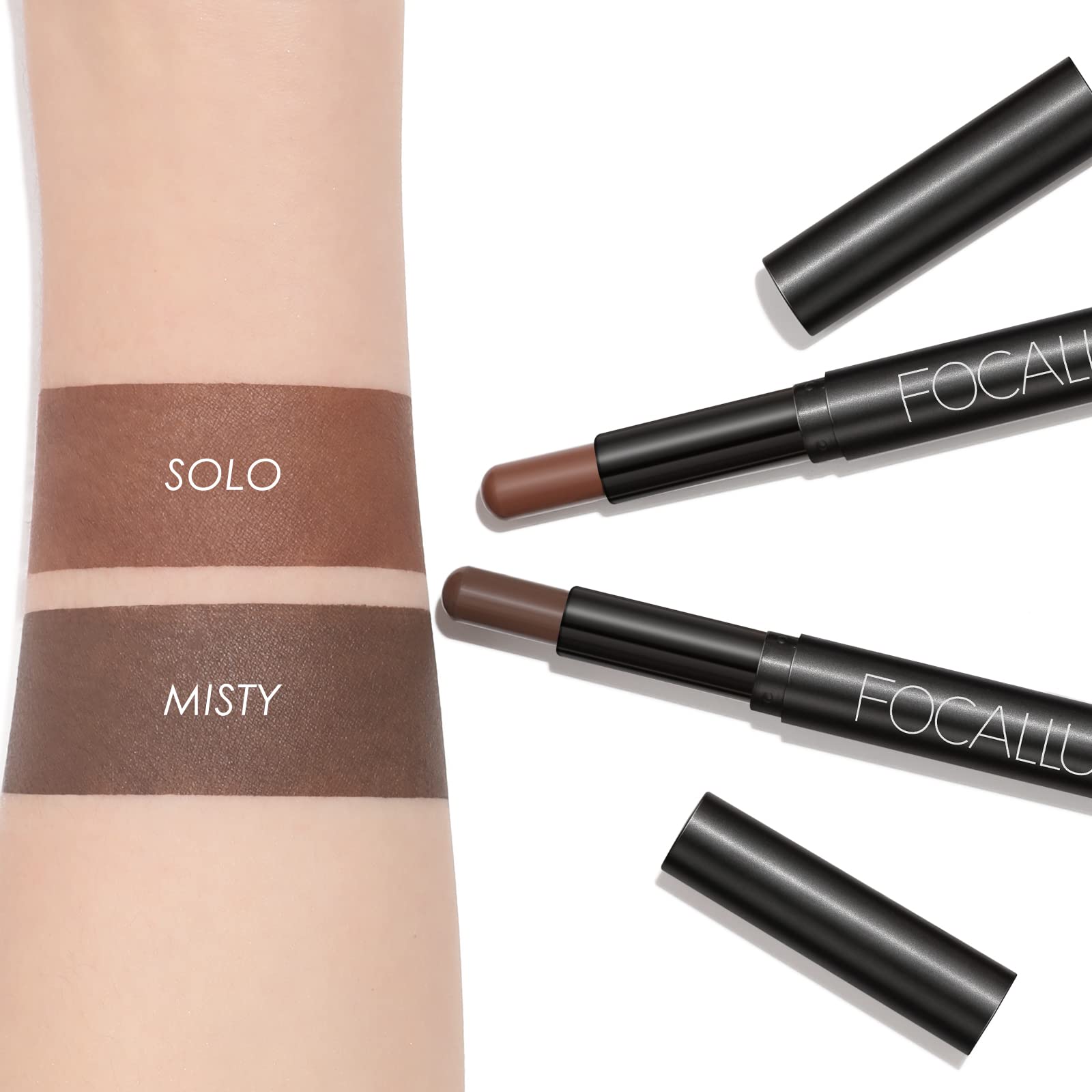 FOCALLURE base color application on lids creates a smooth canvas