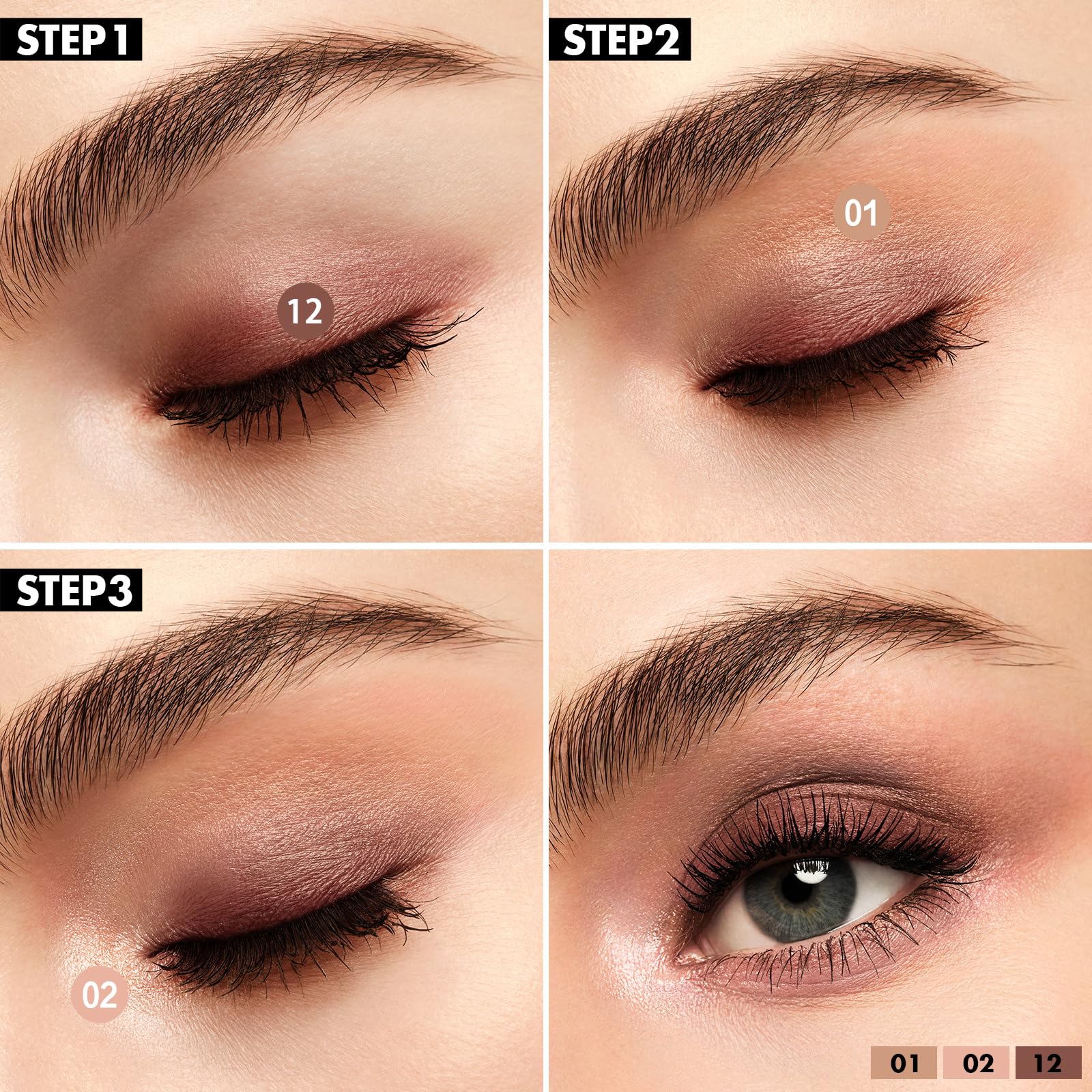 FOCALLURE blending brush included for precise eye makeup.