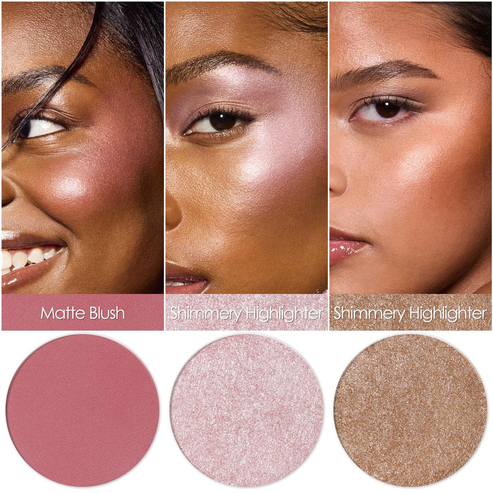 FOCALLURE blush shade close-up for natural contour and rosy finish.