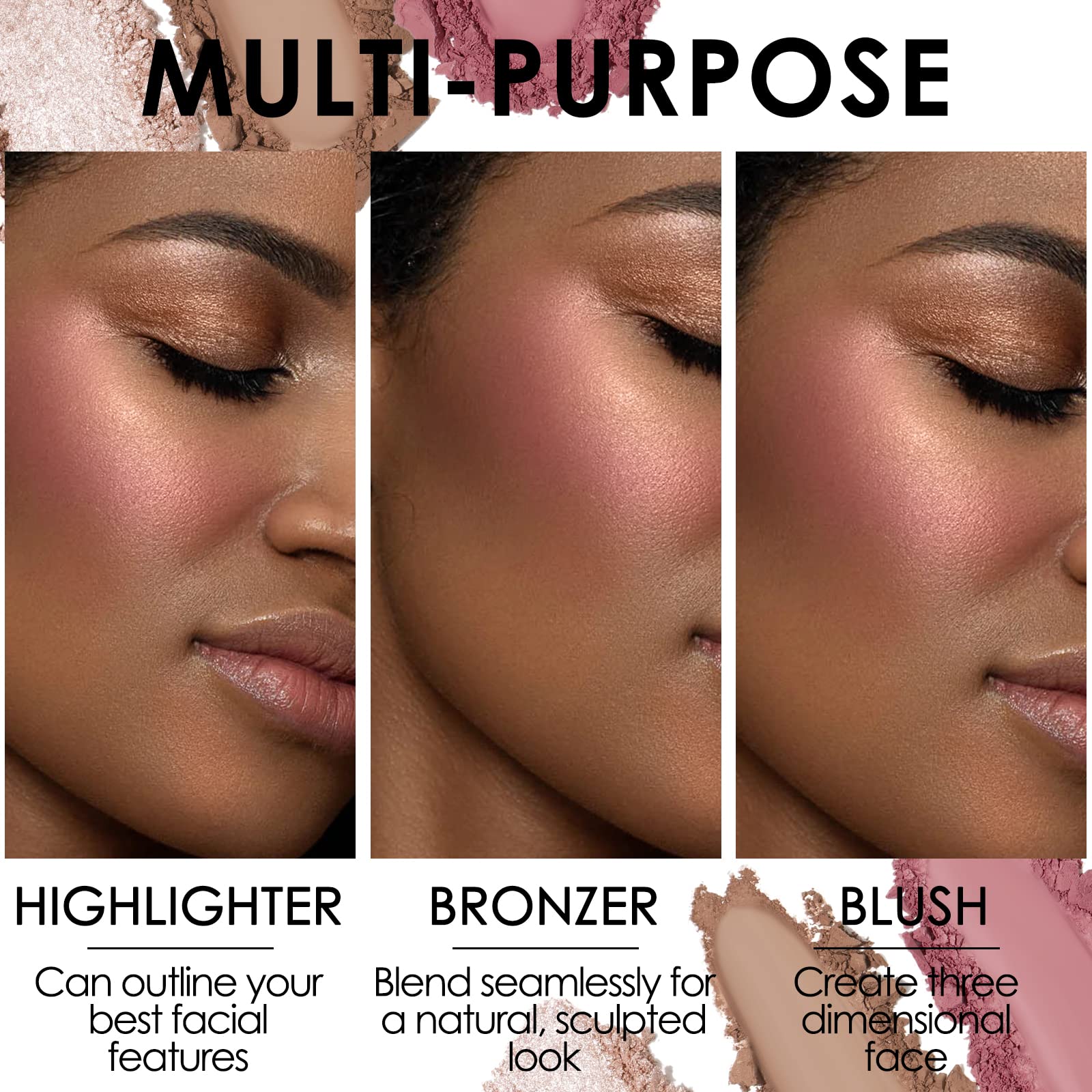 FOCALLURE matte bronzer for natural contour and sun-kissed warmth