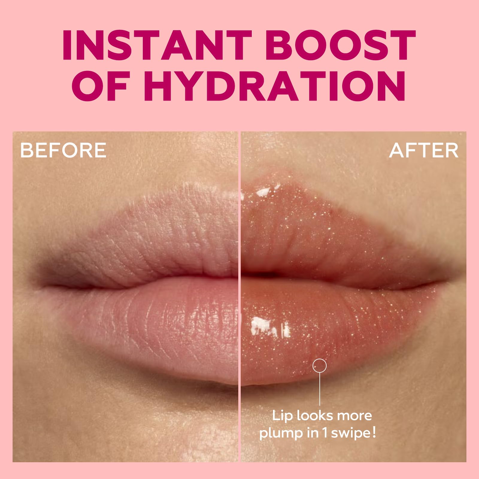 FOCALLURE Cinnamon Lip Plump gloss provides long-lasting hydration with high-shine shimmer.