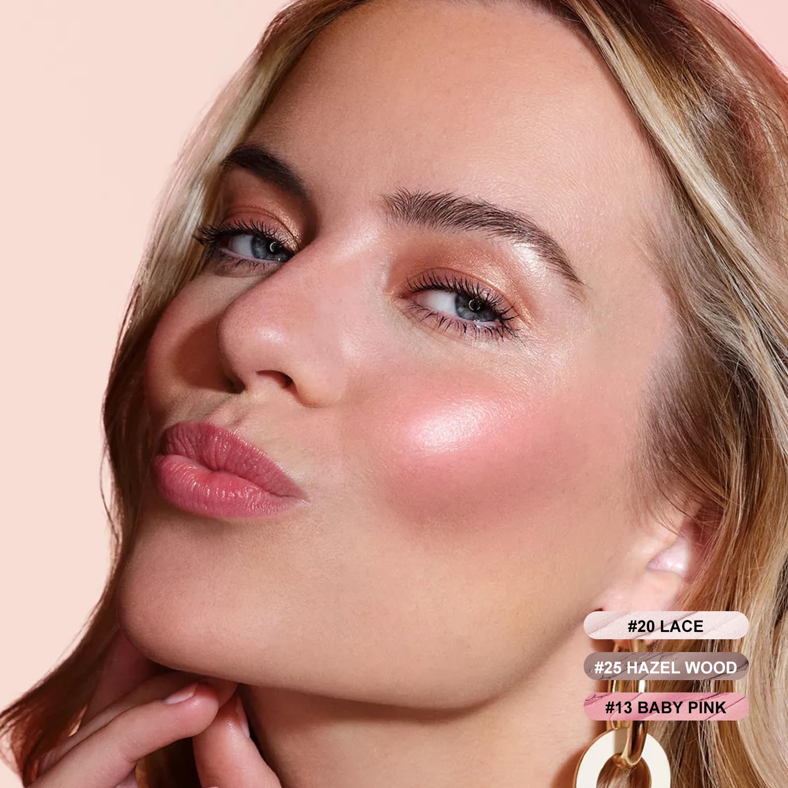 FOCALLURE contour sticks swatch showing blendable cream for all-day natural finish.