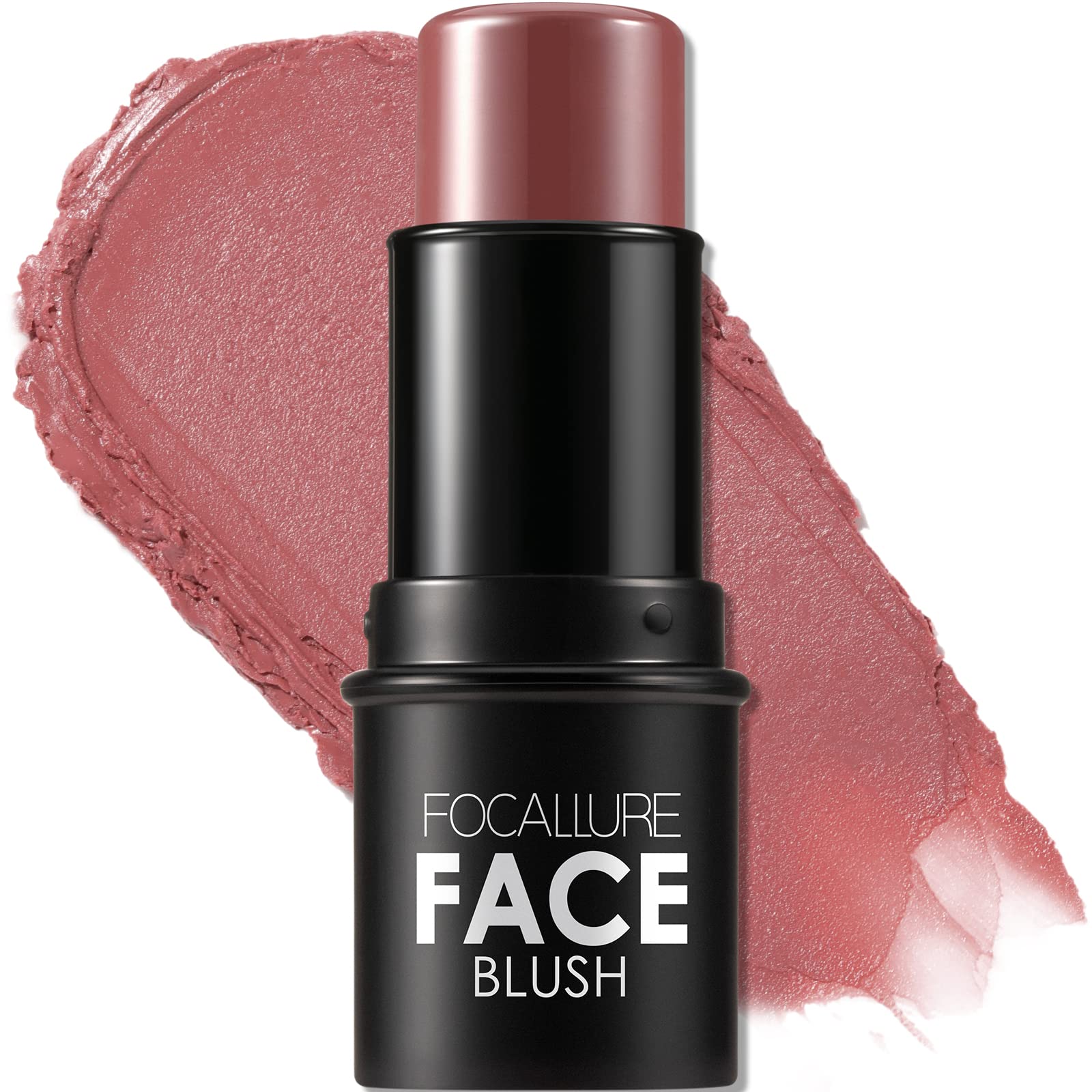 FOCALLURE Cream Blush Dark Rose texture for silky glide
