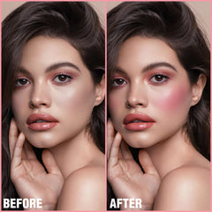 FOCALLURE Cream Blush Stick eyes-lips-cheeks demonstrates multi-use makeup for cohesive looks.