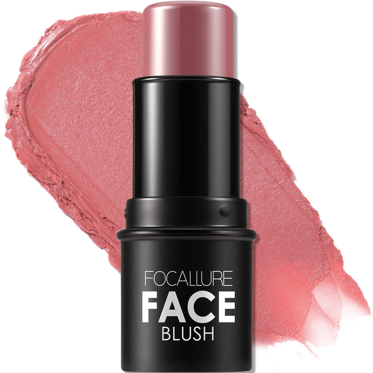 FOCALLURE Rose Marble cream blush swatch showing buildable cheek color