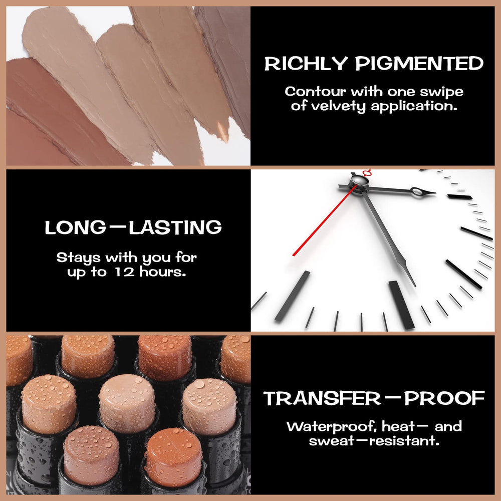 FOCALLURE Mocha contour highlights brow bone for lifted features.