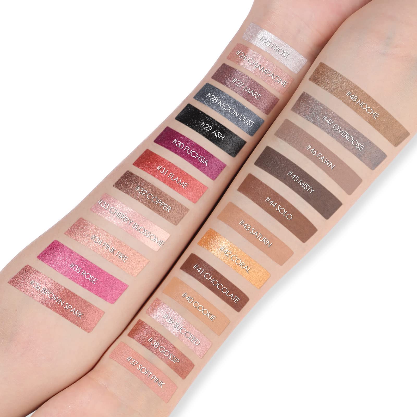 FOCALLURE Frost long-lasting color without creasing all day.