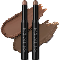 FOCALLURE eyeshadow stick set swatches show rich pigment and smooth blend for quick looks
