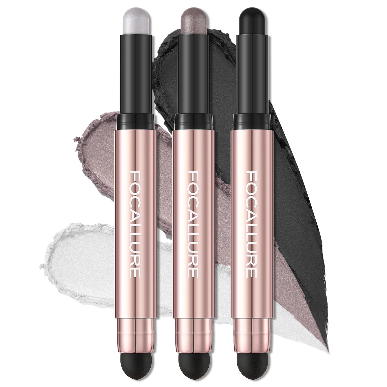 FOCALLURE Falling Sky eyeshadow stick base shade for smooth, creaseless color.