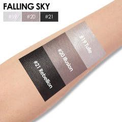 FOCALLURE Falling Sky matte shade highlighting definition and depth.