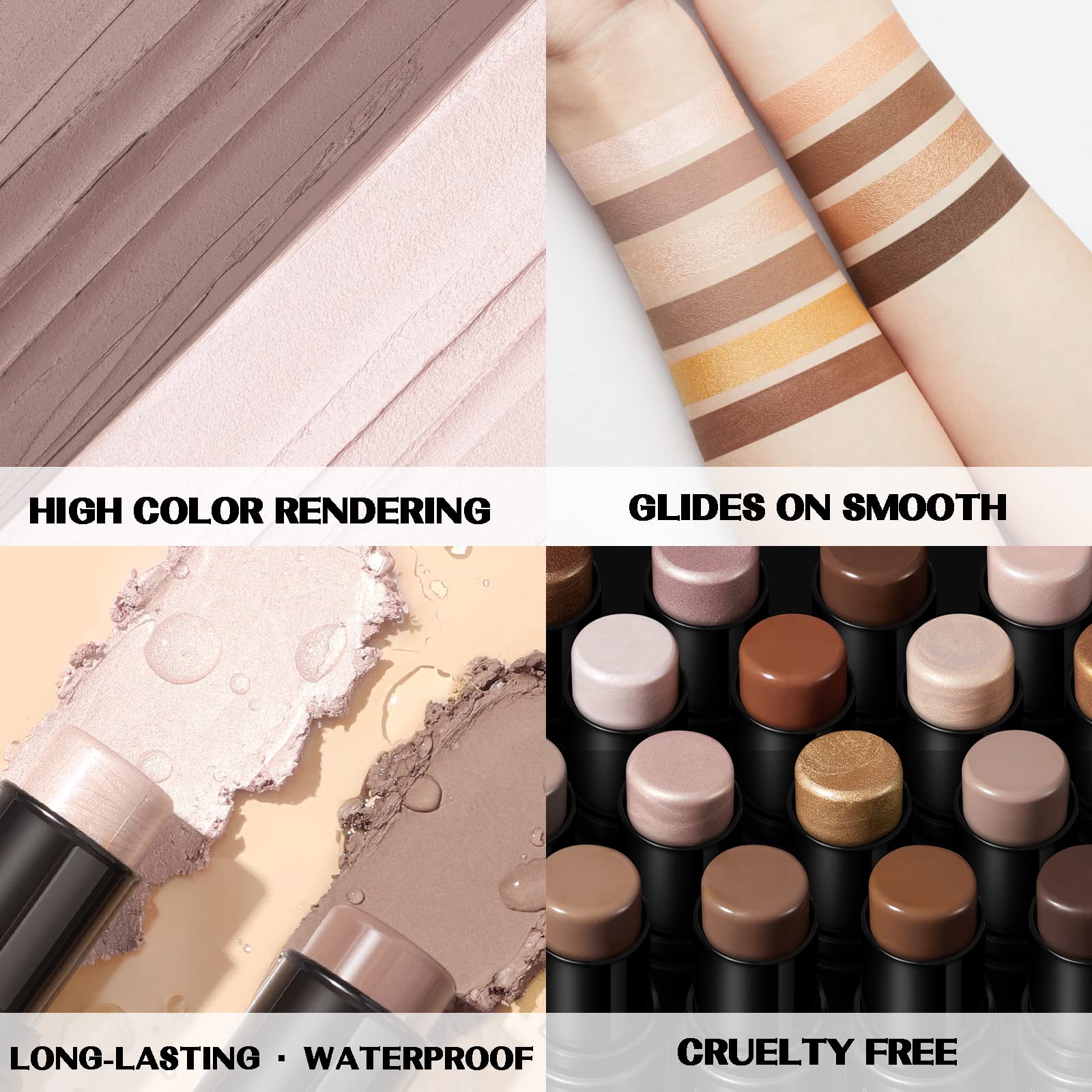 FOCALLURE finished-look shows radiant, even complexion with bronzed glow