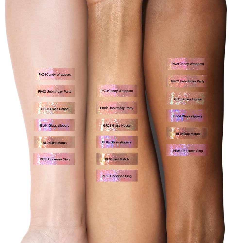 FOCALLURE Glitter Liquid Lipstick color-change-tone revealing personalized shade in warm light.