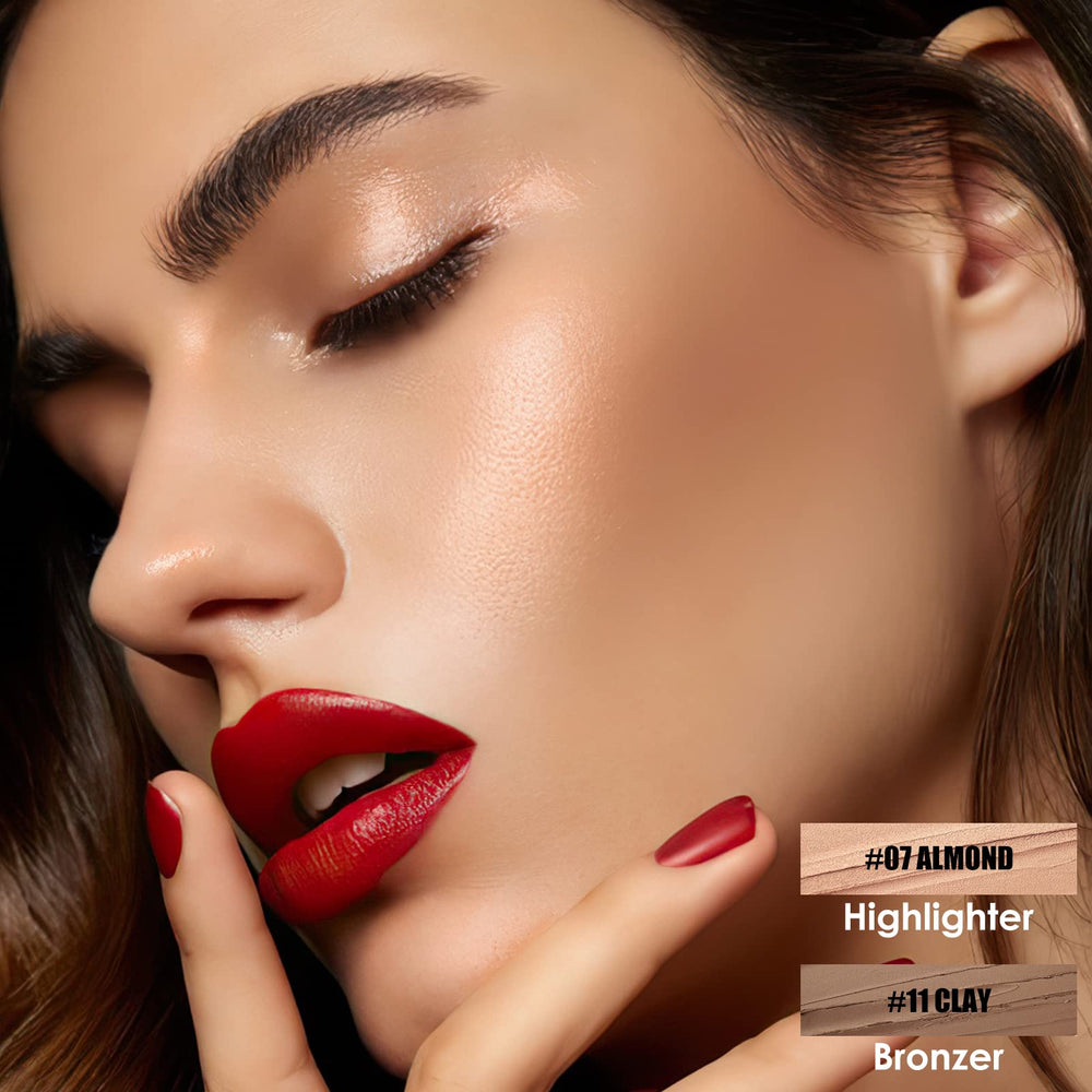 FOCALLURE mineral bronzer stick for warm glow and sculpted cheeks.