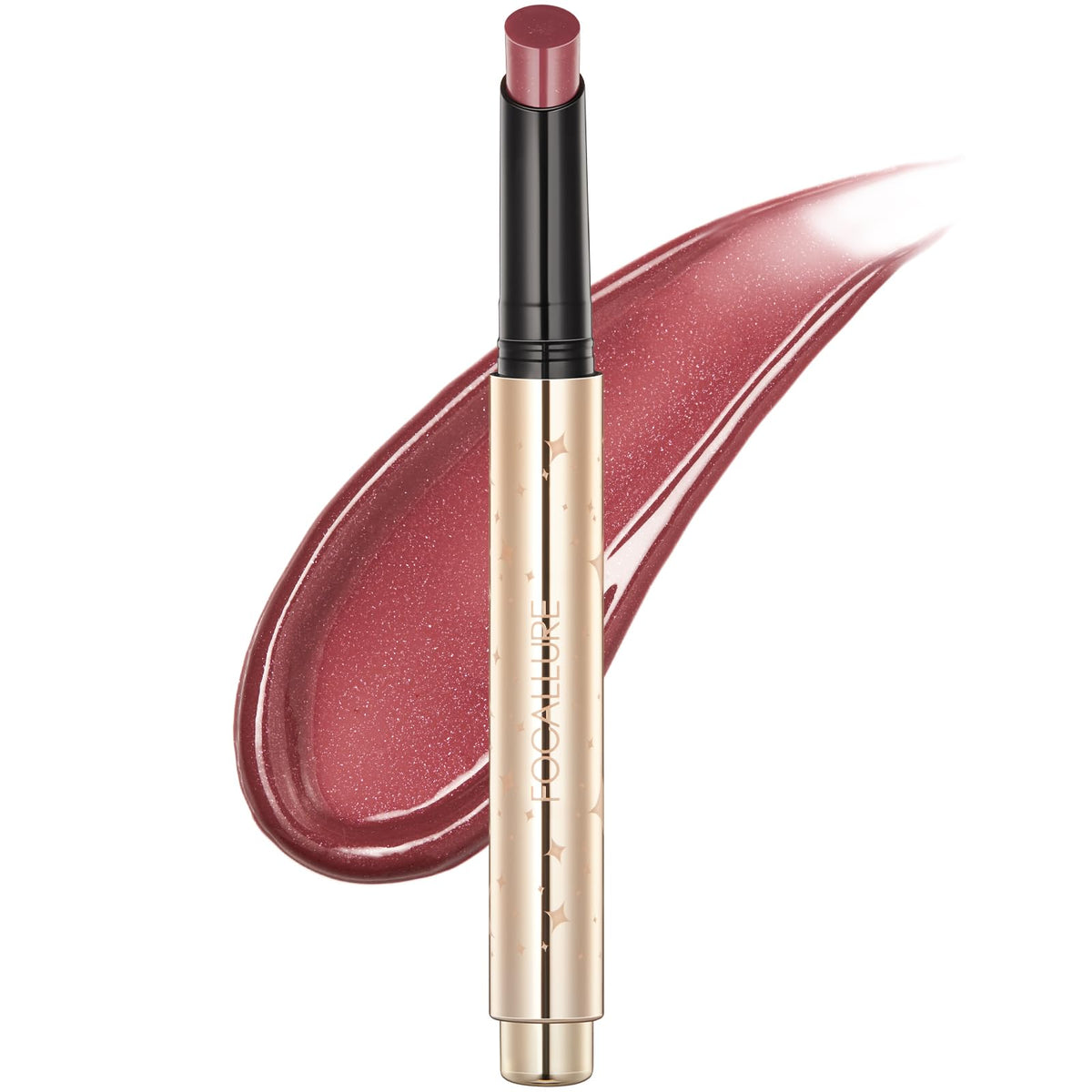 FOCALLURE Sparkling Gem Lip Plump bottle close-up with glossy shine and hydration.