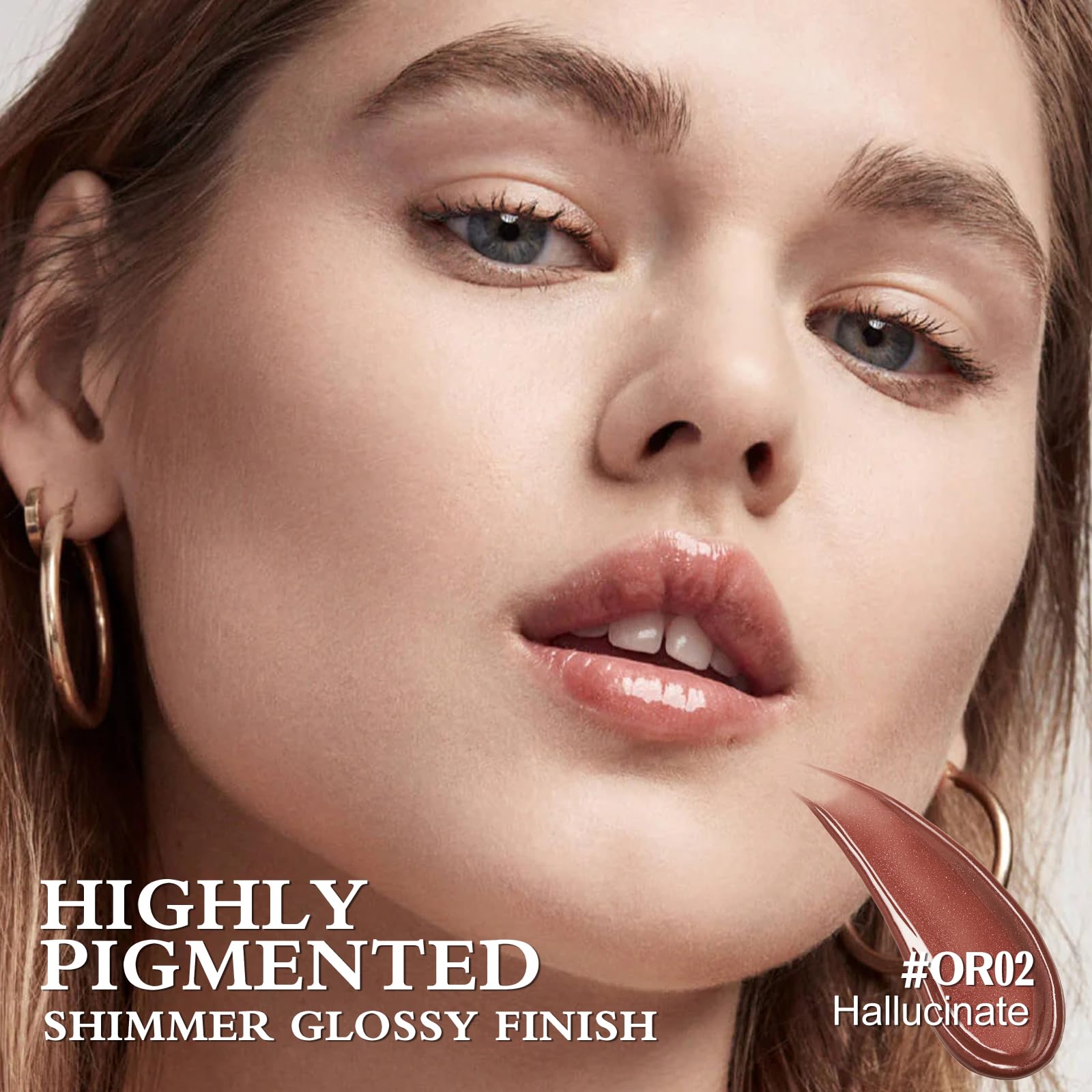 FOCALLURE Sparkling Gem Lip Plump long-wear gloss offers waterproof color
