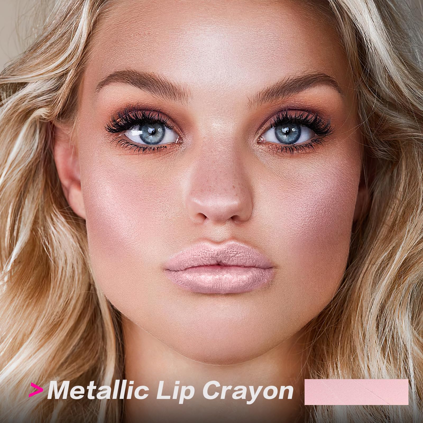 FOCALLURE Ultra Chic Lipstick application close-up reveals rich color and shine.