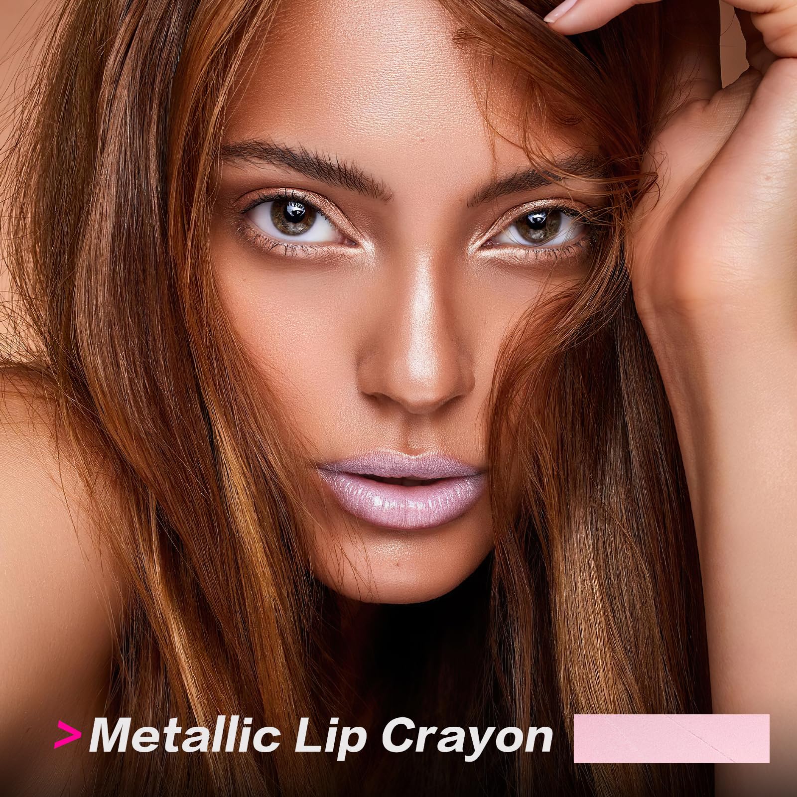 FOCALLURE Ultra Chic Lipstick swatch shows vibrant color with luminous shine