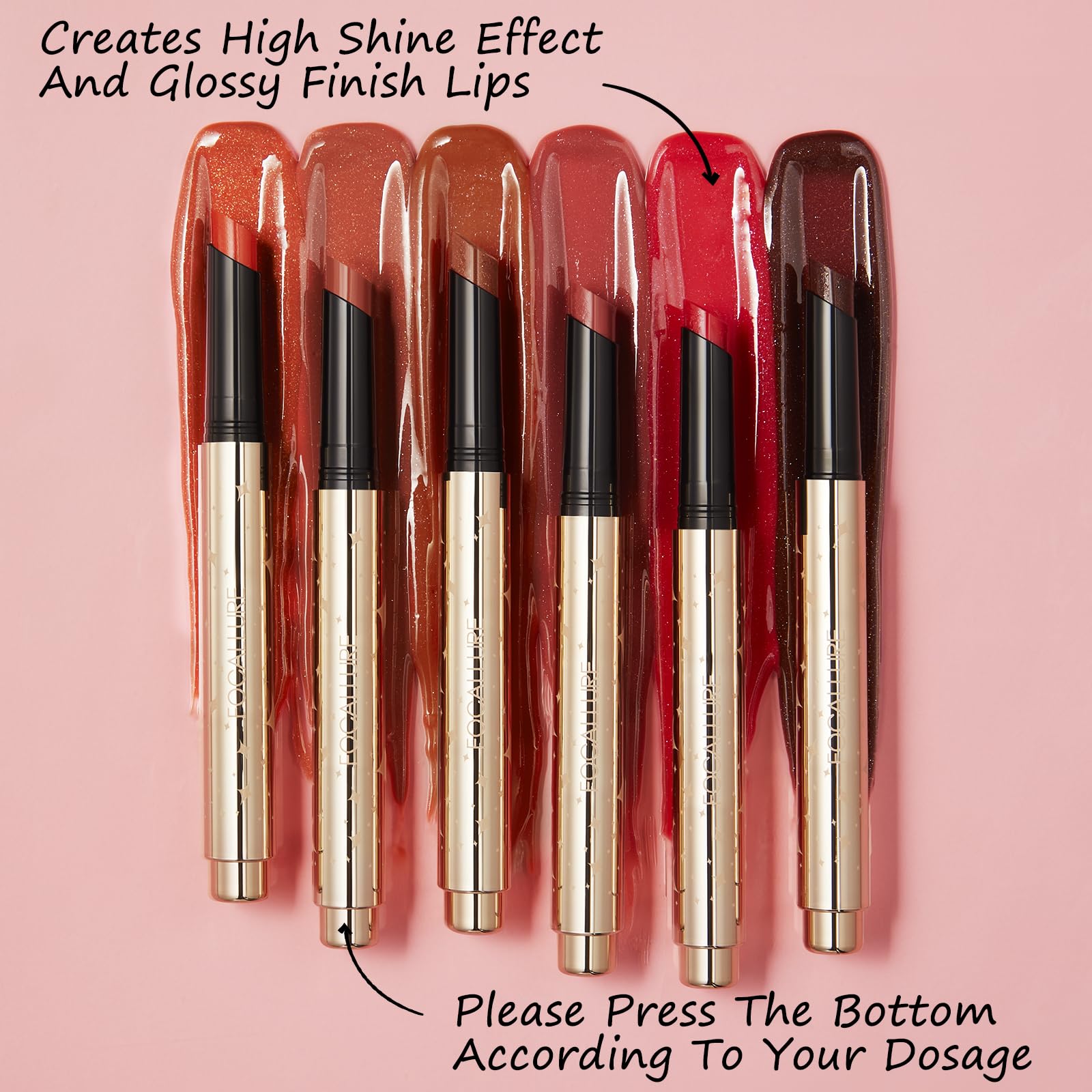 FOCALLURE Waterproof lip gloss for all-day wear and confidence.