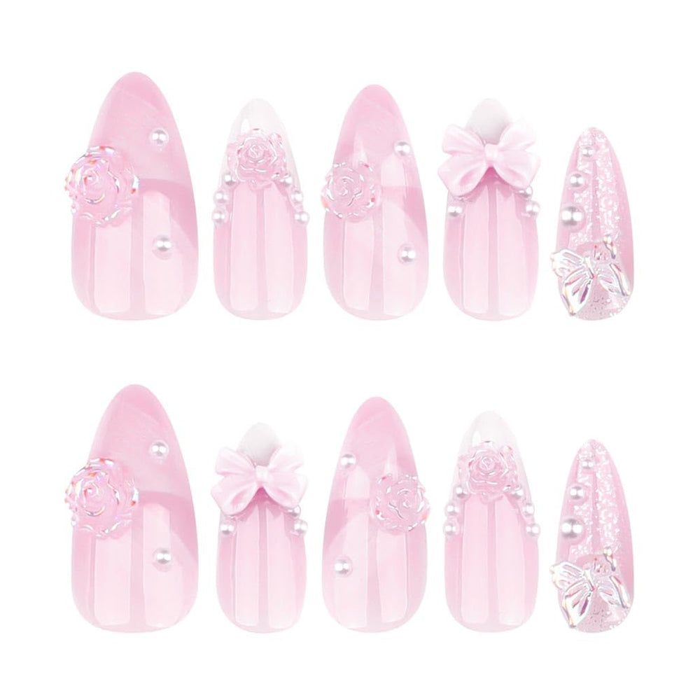 Foccna 3D flower nail detail for stylish wedding or party looks.