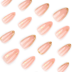 Foccna acrylic nails with glossy shine, ideal for events and dates.