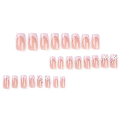 Foccna bling glossy rhinestone nails for long-lasting eye-catching flair.