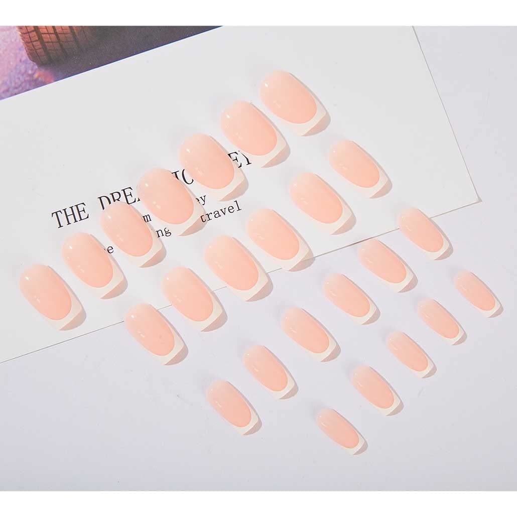 Foccna press-on nails with 36-grain jelly gum for secure temporary wear