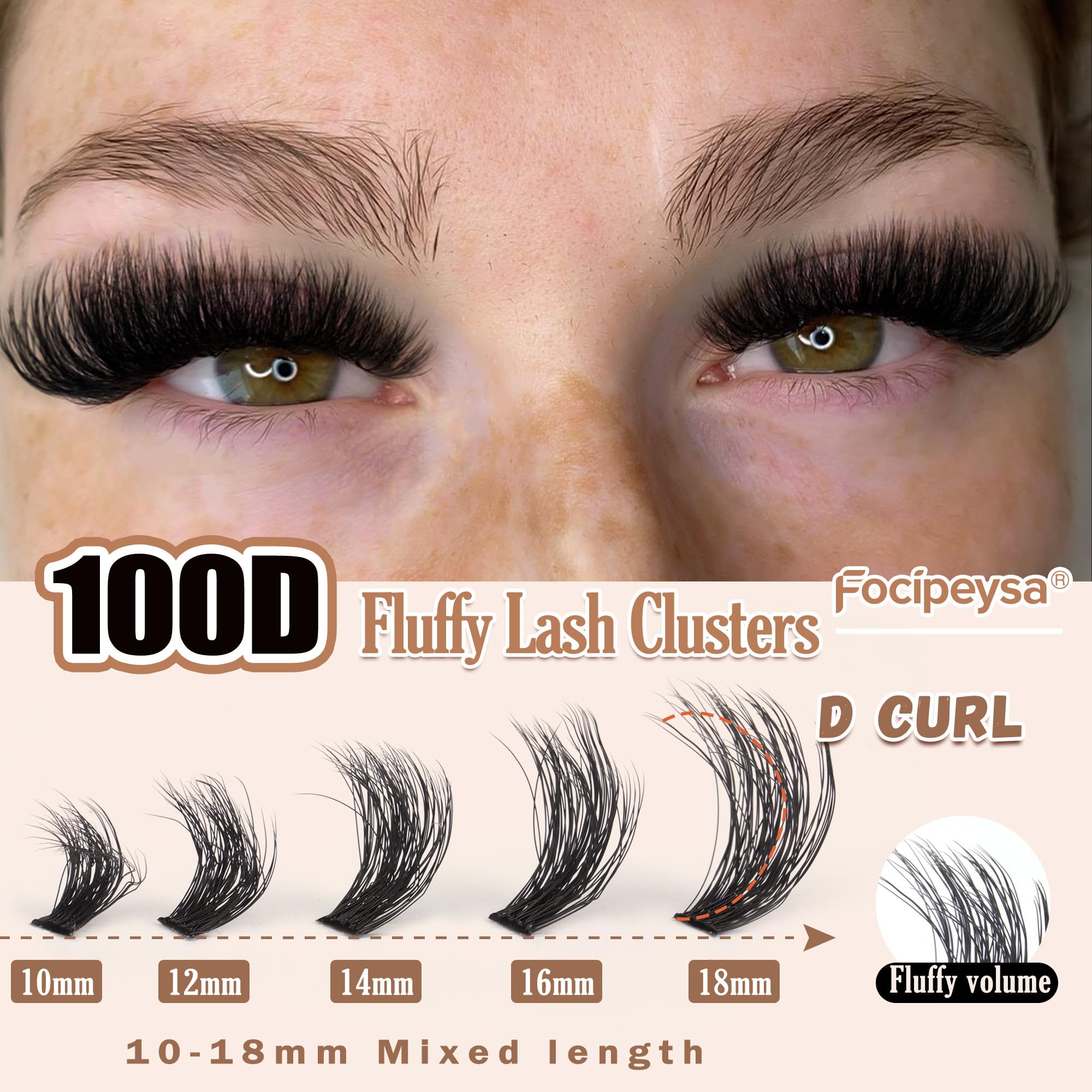 Focipeysa at-home salon look with premium lash clusters.