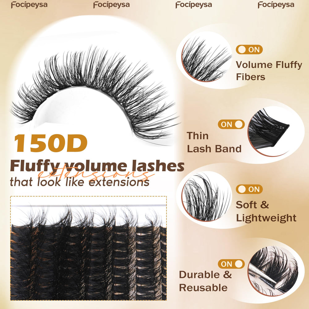 Focipeysa DIY at-home lash extensions for personalized volume