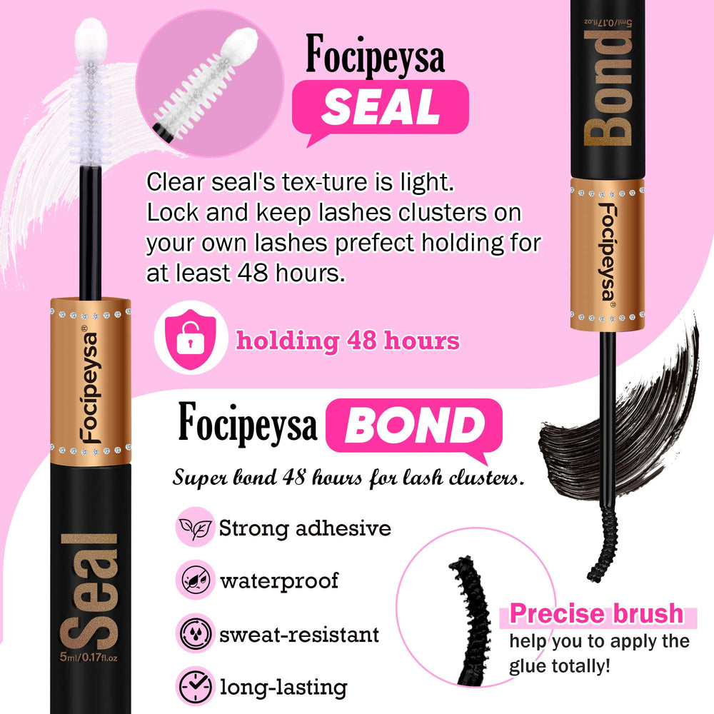 Focipeysa Eyelash Remover bottle with tool illustrating safe removal